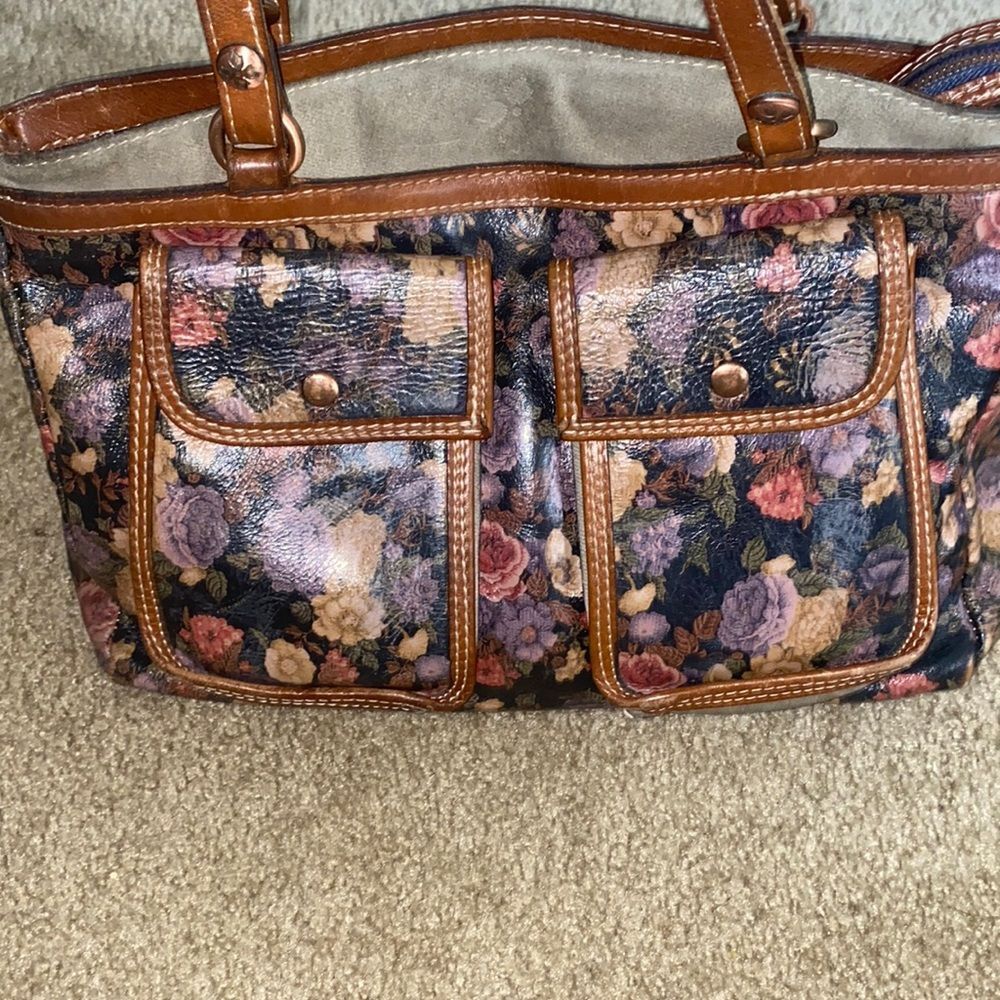 PATRICIA NASH FLORAL LEATHER TOTE